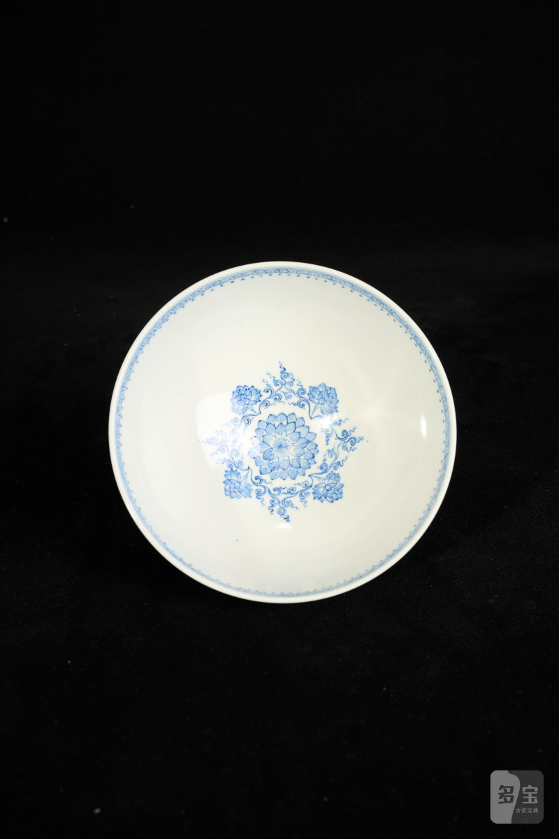 Lot838 清乾隆 青花鸡心碗 - 图6